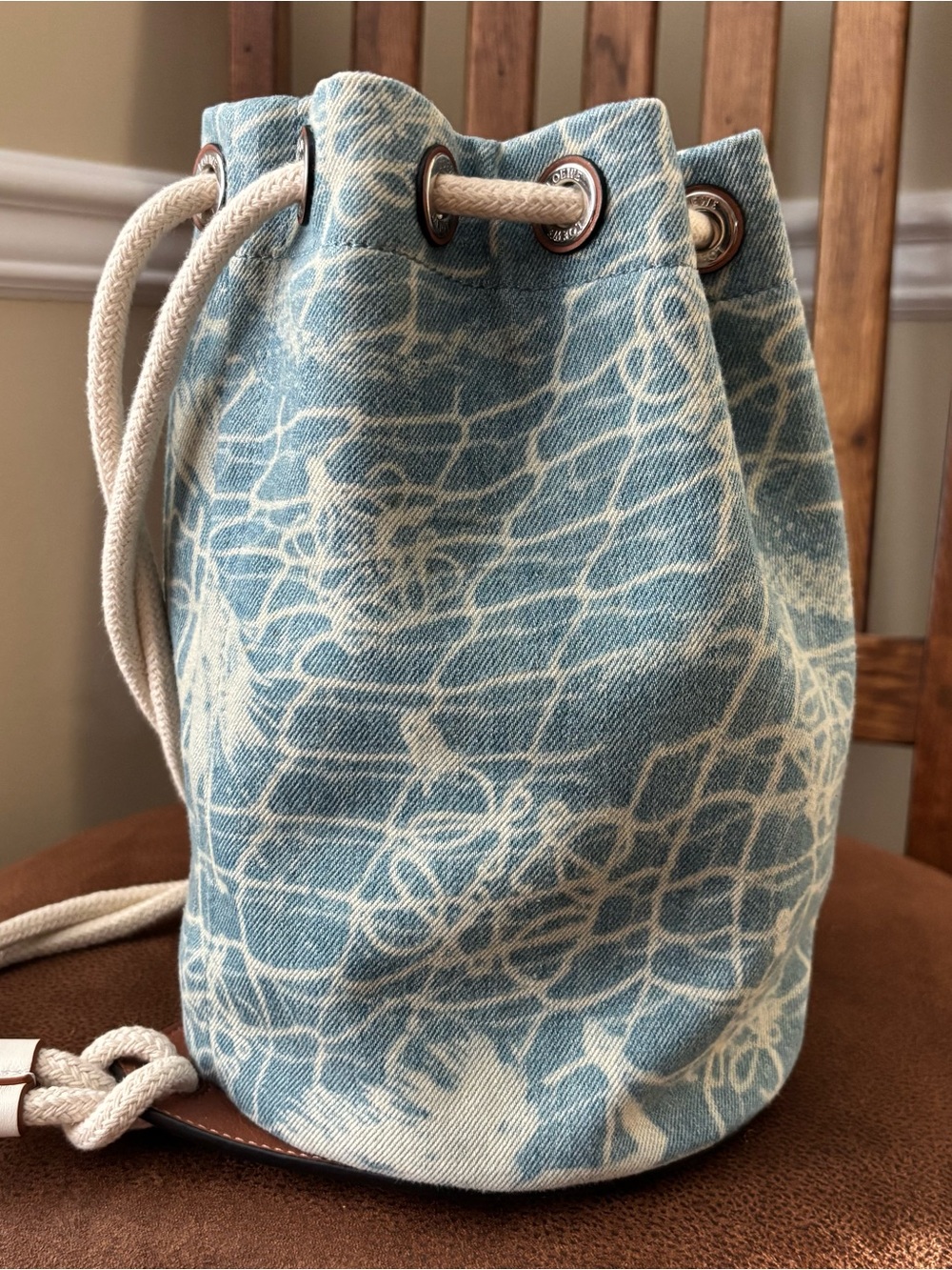 Loewe Mermaid Denim Drawstring Bucket - Picture 4 of 12